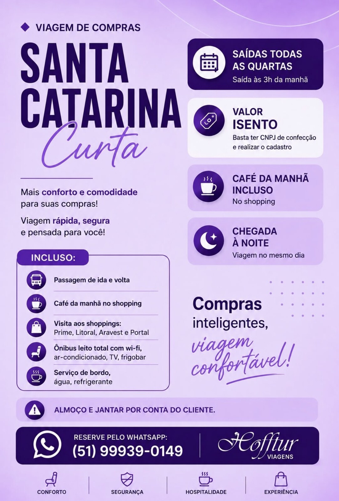 Viagem de compras Santa Catarina Curta